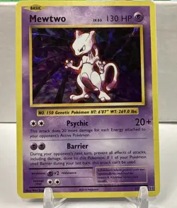 Pokemon TCG Mewtwo 51/108 Evolutions 2016 Rare Cracked Ice Holo - Image 1
