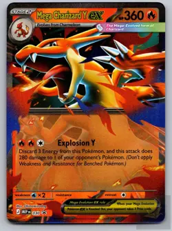 Mega Charizard Y ex 030 Holo Promo ME: Mega Evolution Promo Pokemon Near Mint - Image 1