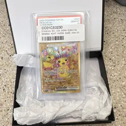 Pokemon 2024 Surging Sparks Pikachu ex 247/191 Hyper Rare Holo PSA 10 EN - Image 1