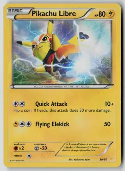 Pikachu Libre (30 30/30 Holo XY Trainer Kit: Pikachu Libre & Suicune Pokemon HP - Image 1