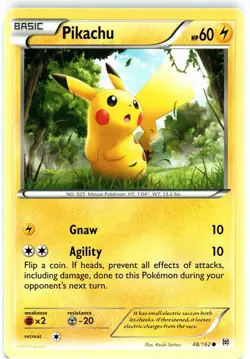 Pikachu - 48/162 - Common NM, English Pokemon BREAKThrough - Image 1