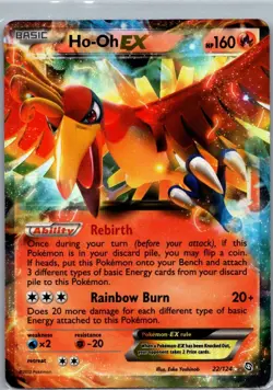 Ho-Oh EX 22/124 Dragons Exalted Pokemon TCG Holo EX Rare NM - Image 1