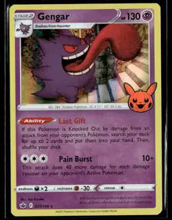 2021 Pokemon Creatures Game Freak GENGAR #057 HOLO TRICK OR TRADE - Image 1