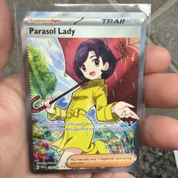 Pokemon TCG Parasol Lady 238/182 Ultra Rare Full Art Holo SV04 Paradox Rift EN - Image 1