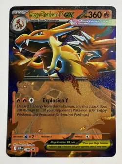 Mega Charizard Y ex ME: Mega Evolution Promo 030 Promo Pokemon Holo Near Mint - Image 1