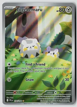 Togedemaru 104/094 Illustration Rare Phantasmal Flames Pokemon Near Mint - Image 1