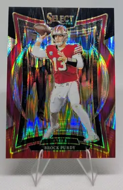 2024 Panini Select Brock Purdy Red and Black Shock #37 San Francisco 49ers NFL - Image 1