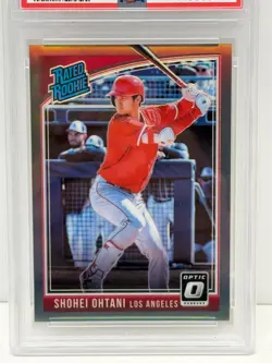 2018 Panini Donruss Optic Shohei Ohtani Rated Rookie Black Holo /25 RC PSA 9 #56 - Image 2