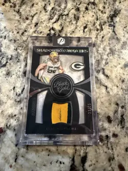 2015 Panini Black Gold Shadowbox Swatches Clay Matthews #SBS-CM Black Gold /25 - Image 1