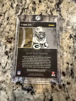 2015 Panini Black Gold Shadowbox Swatches Clay Matthews #SBS-CM Black Gold /25 - Image 2