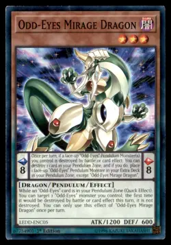 Yu Gi Oh! Odd Eyes Mirage Dragon LEDD ENC05 LEDD 1st Edition Regular - Image 1