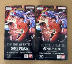 One Piece OP-16 The Time of Battle Sleeved Booster Pack English Lot of 2 Sealed - Image 1