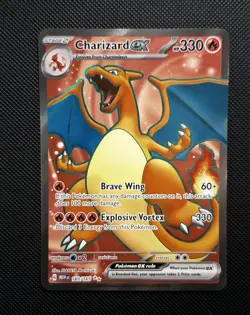 Pokemon TCG Charizard EX Full Art Card 183/165 Scarlet Violet 151~NM - Image 2