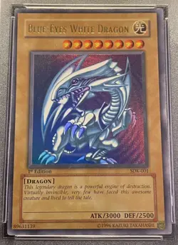 PSA 8 Blue-Eyes White Dragon SDK-001 1st Edition North American 2002 Yu-Gi-Oh! - Image 3