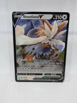 Stoutland V 117/163 Battle Styles Ultra Rare Holo Pokemon Card NM - Image 1