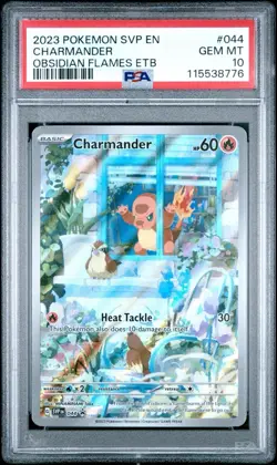 PSA 10 🔥 Pokemon Charmander TCG Card 044 Obsidian Flame ETB PROMO - Image 1
