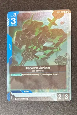 Noin's Aries Gundam Newtype Rising GD01-007 R Gundam Trading Card Game - Image 1
