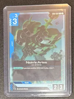 Noin's Aries Gundam Newtype Rising GD01-007 R Gundam Trading Card Game - Image 3