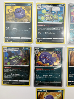 7 Card Lot koffing galarian weezing common Reverse Holo Pokemon TCG - Image 2