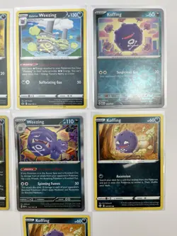 7 Card Lot koffing galarian weezing common Reverse Holo Pokemon TCG - Image 3