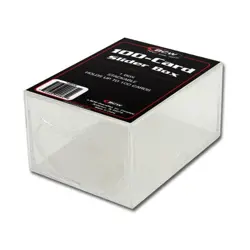 BCW Card Storage Box 2 Piece Slider Box - 100 Count SW (New) - Image 1