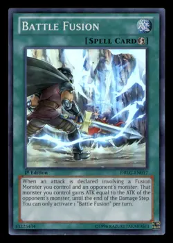 Yu-Gi-Oh Card - DRLG-EN017 - BATTLE FUSION (super rare holo) LP - Image 1