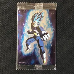 S0444 Vegeta Holo R UNLIMITED Holo Wafer Card Japanese Dragon Ball Sealed - Image 1