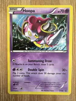 Hoopa - XY90 - Black Star Holo Rare Promo TCG - Pokemon Card - DMG - Image 1