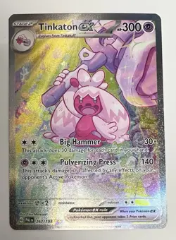 Pokemon Card Tinkaton Ex 262/193 Secret Rare Scarlet Violet Paldea Evolved NM - Image 1