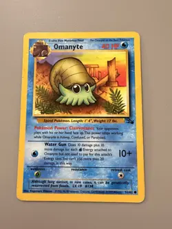 Pokemon TCG Omanyte 52/62 - Fossil Set (1999 WOTC) - Vintage Card - Image 1