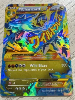 MEGA M CHARIZARD EX 108/111 Pokemon Holo Flashfire Card 2014 - Image 1