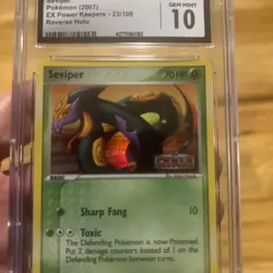 2007 Pokemon Seviper Reverse Holo EX Power Keepers 23 - CGC Gem Mint 10 Low Pop - Image 3
