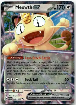 Pokemon Meowth ex Perfect Order POR #062/088 Double Rare Holo NM QUANTITY SALE! - Image 1
