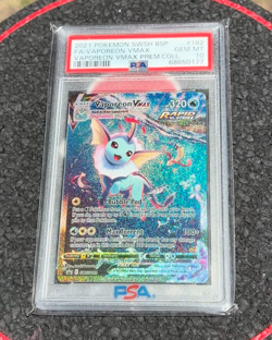 2021 Pokemon Vaporeon Vmax Premium Collection SWSH BSP #182 PSA 10 GEM MINT - Image 2