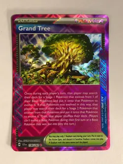 Pokemon TCG Stellar Crown Ace Spec Grand Tree 136/142 Near Mint - Image 1
