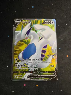 Lugia V 185/195 Ultra Rare Silver Tempest Pokemon NM - Image 1