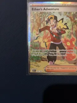 Pokemon TCG Ethan's Adventure Trainer-Supporter 236/182 Sv10 Holo Full Art Eng - Image 4