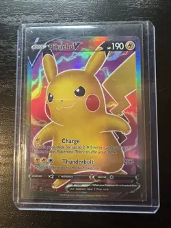 Pokemon TCG Pikachu V Vivid Voltage 170/185 Holo Full Art Ultra Rare NM - Image 1