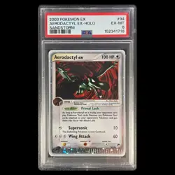 2003 POKEMON EX SANDSTORM #94 AERODACTYL EX-HOLO PSA 6 - Image 1