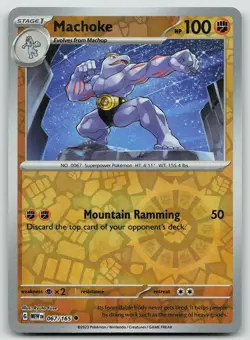 Pokemon Machoke 067/165 151 Uncommon Reverse Holo NM - Image 1