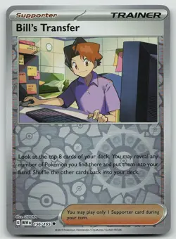 Pokemon Bill's Transfer 156/165 151 Uncommon Reverse Holo NM - Image 1