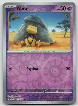 Pokemon Abra 063/165 151 Common Reverse Holo NM - Image 1