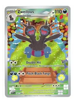 Zweilous 147/086 Illustration Rare Holo SV: White Flare Pokemon NM - Image 1