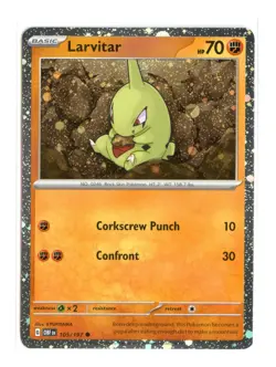 Larvitar (Cosmos Holo) 105/197 Common Holo Pokemon NM - Image 1