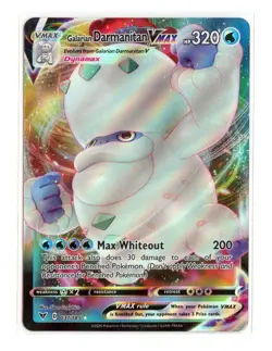 Galarian Darmanitan VMAX 037/185 Ultra Rare Holo SWSH04 Vivid Voltage Pokemon NM - Image 1