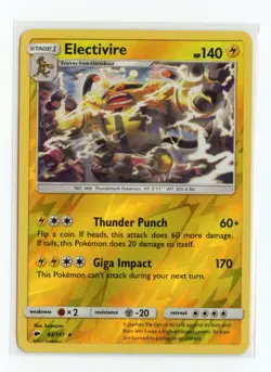 Electivire 43/147 Rare Reverse Holo SM - Burning Shadows Pokemon LP - Image 1
