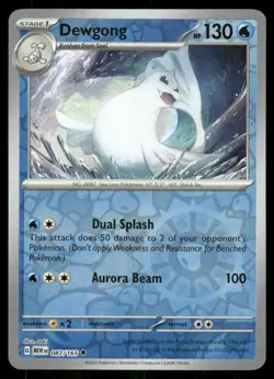 DEWGONG 087/165 UNCOMMON 151 POKEMON REVERSE HOLO LIGHTLY PLAYED - Image 1
