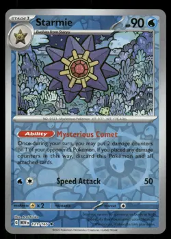 STARMIE 121/165 RARE 151 POKEMON REVERSE HOLO NEAR MINT - Image 1