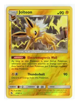 Jolteon 23/68 Rare Reverse Holo Hidden Fates Pokemon NM - Image 1