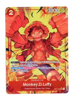 Monkey.D.Luffy (Alternate Art) OP01-024 SR One Piece Premium Booster The Best NM - Image 1
